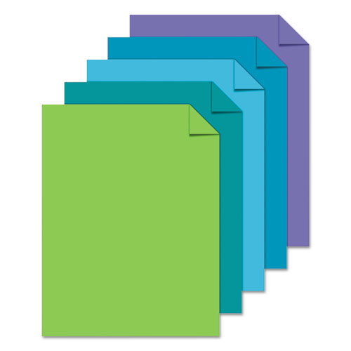 Color Paper - "cool" Assortment, 24lb, 8.5 X 11, Assorted Cool Colors, 500-ream