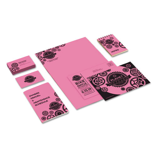 Color Cardstock, 65 Lb, 8.5 X 11, Pulsar Pink, 250-pack