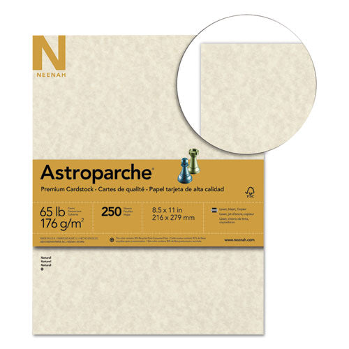 Color Cardstock, 65 Lb Cover Weight, 8.5 X 11, Natural Parchment, 250-pack