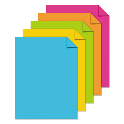 Color Paper -"bright" Assortment, 24 Lb Bond Weight, 8.5 X 11, Assorted Bright Colors, 500-ream