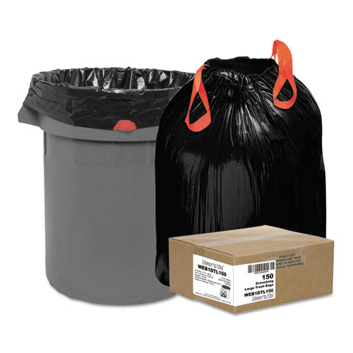 Heavy-duty Trash Bags, 33 Gal, 1.2 Mil, 33.5" X 38", Black, 150-box