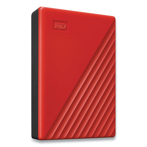 My Passport External Hard Drive, 4 Tb, Usb 3.2, Red