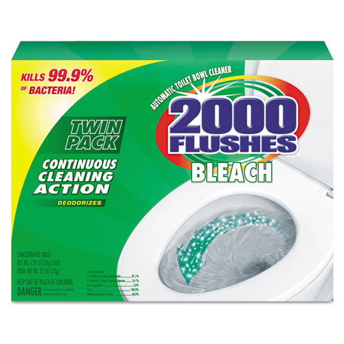 2000 Flushes Plus Bleach, 1.25oz, Box, 2-pack, 6 Packs-carton