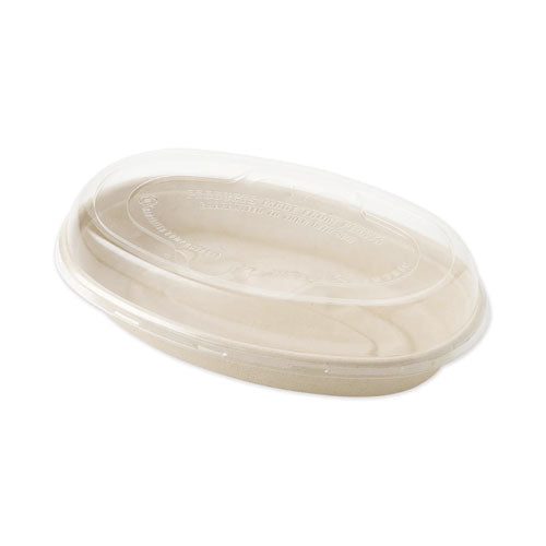 Pla Lids For Fiber Burrito Bowls, 9.7" Diameter, Clear, 300-carton