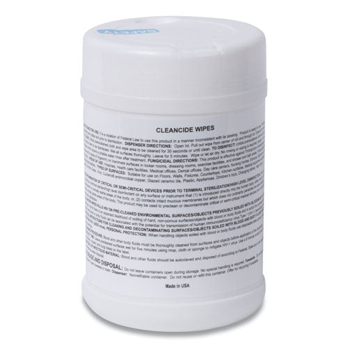 Cleancide Disinfecting Wipes, Fresh Scent, 6.5 X 6, 160-canister, 12 Canisters-carton