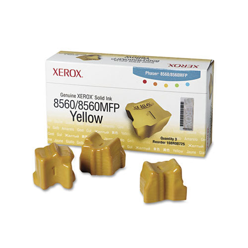 108r00725 Solid Ink Stick, 3,400 Page-yield, Yellow, 3-box