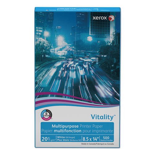 Vitality Multipurpose Print Paper, 92 Bright, 20 Lb Bond Weight, 8.5 X 14, White, 500 Sheets-ream, 10 Reams-carton