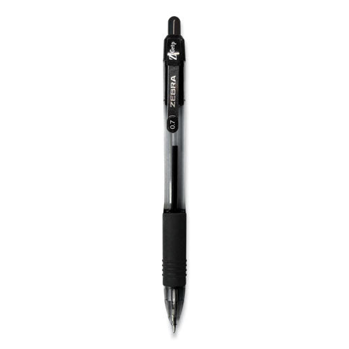 Z-grip Ballpoint Pen, Retractable, Medium 0.7 Mm, Black Ink, Black Tinted Barrel, 12-pack