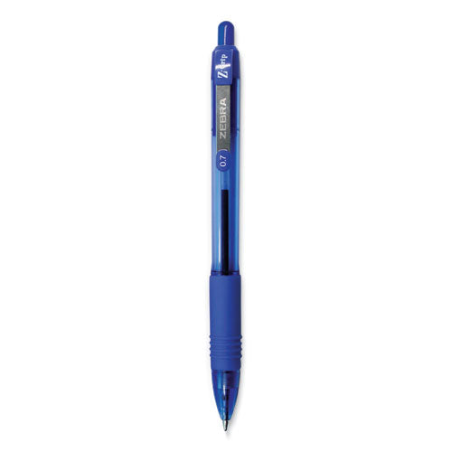 Z-grip Ballpoint Pen, Retractable, Medium 0.7 Mm, Blue Ink, Blue Tinted Barrel, Dozen
