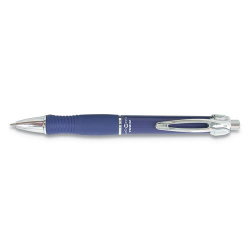 Gr8 Gel Pen, Retractable, Medium 0.7 Mm, Blue Ink, Blue-silver Barrel, Dozen