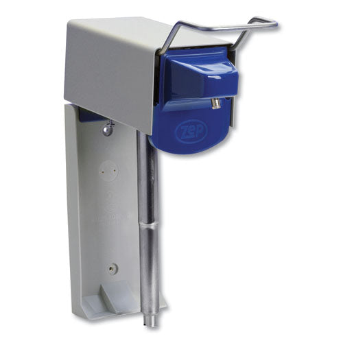 Heavy Duty Hand Care Wall Mount System, 1 Gal, 5 X 4 X 14, Silver-blue