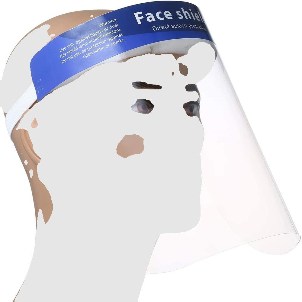 Protective Face Shield Mask with Elastic Band and Comfort Sponge - Protects from Sneezing, Splash, Droplets